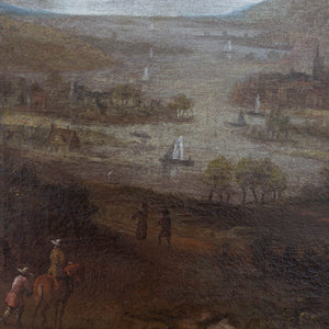 17th-Century Flemish Landscape With Well & Coastal View