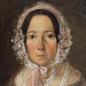 19th-Century Portrait Of A Lady With A Bonnet