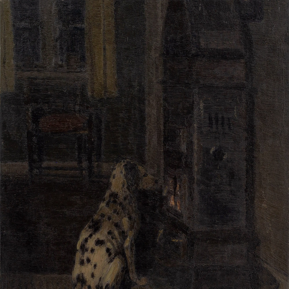 Thorvald Larsen, Interior Scene With Dalmatian