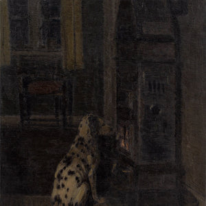 Thorvald Larsen, Interior Scene With Dalmatian
