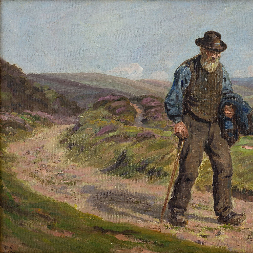 Edvard Lehmann, Landscape With Older Gentleman