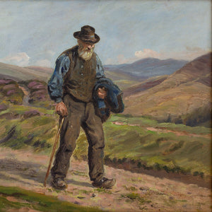 Edvard Lehmann, Landscape With Older Gentleman