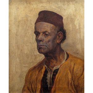 19th-Century French School, Portrait Of A Gentleman In A Fez