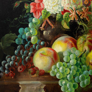 18th-Century Still Life With Flowers, Fruit and Table