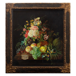 18th-Century Still Life With Flowers, Fruit and Table