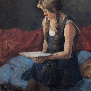 Christian Aigens, Portrait Of A Girl Reading