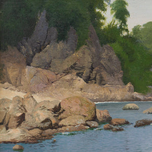 Peter Johan Schou, Coastal View With Rocky Scenery