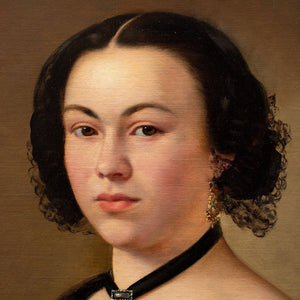Alois Julius Paschek, Portrait Of A Lady In Black