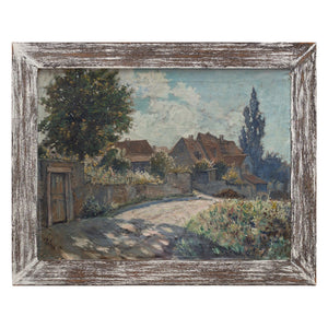 German School, Impressionist Landscape With Cottages