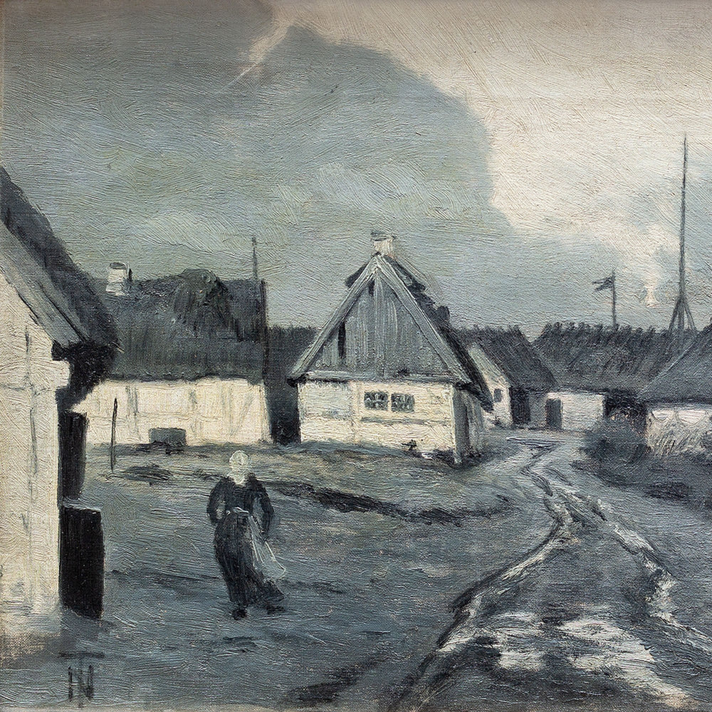 Thorvald Niss, Rural Scene (Grisaille)