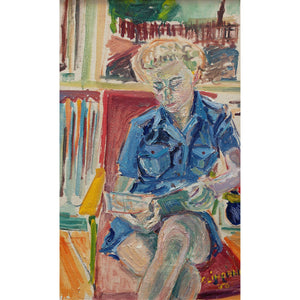Sten Lindahl, Portrait Of A Woman Reading