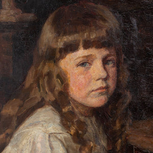 Lilli Lundsteen, Portrait Of A Girl In A White Dress
