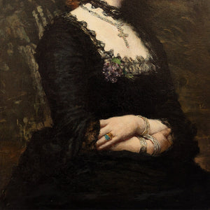 British School, Portrait Of A Lady In Black