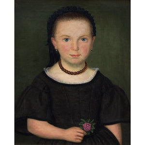 19th-Century Portrait Of A Girl With A Flower