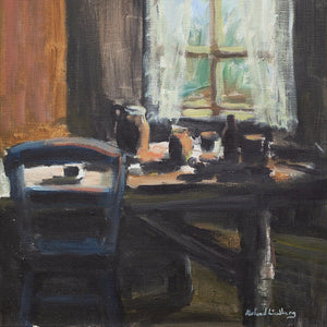 Roland Lindberg, Interior Scene With Table & Chair