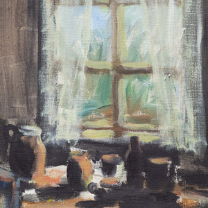 Roland Lindberg, Interior Scene With Table & Chair