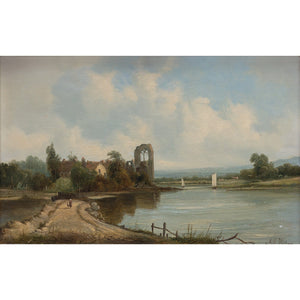 Alfred H Vickers, River Landscape With Coastal Path