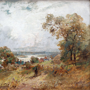 19th-Century Stormy Landscape With Estuary