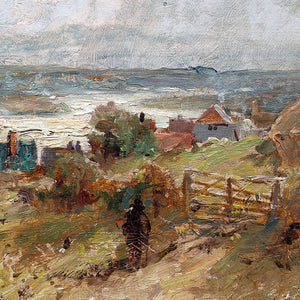 19th-Century Stormy Landscape With Estuary