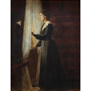 Valdemar Maegaard, Interior Scene With Woman By Window