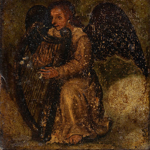 17th-Century Spanish School Angel With Harp