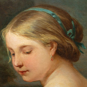 Carl Wagner, Portrait Of A Girl With A Pigeon