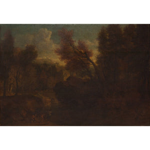 18th-Century French School, Dark Arcadian Landscape