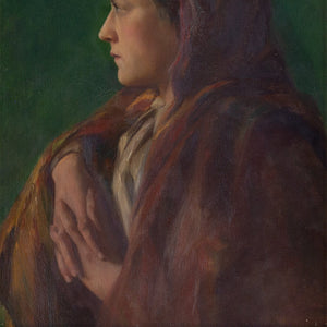 Early 20th-Century French School Portrait Of A Woman In Profile