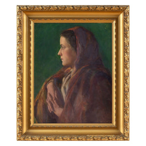 Early 20th-Century French School Portrait Of A Woman In Profile