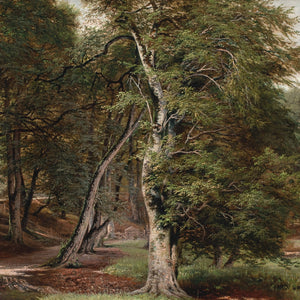 19th-Century Danish School, Woman Walking Through A Forest