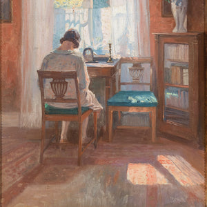 Robert Panitzsch, Sunlit Interior With Seated Woman