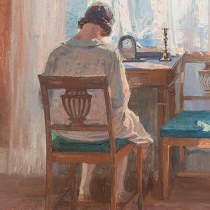 Robert Panitzsch, Sunlit Interior With Seated Woman