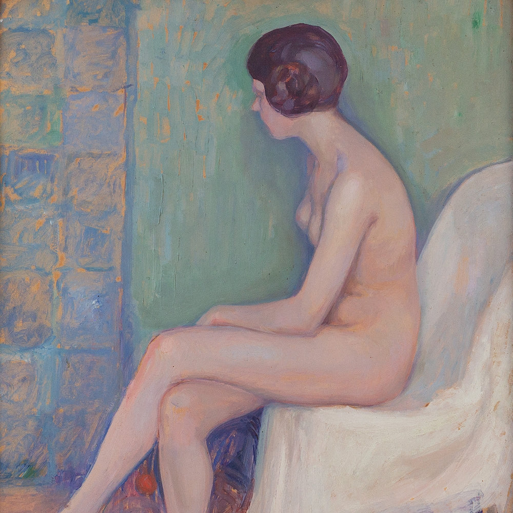 Emil Danielsson, Portrait Of A Seated Nude In Profile