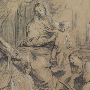 School Of Pietro Da Cortona, 18th-Century, Madonna & Child With Saint Augustine