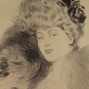 After Paul César Helleu, Four Gravures, Mme Letellier