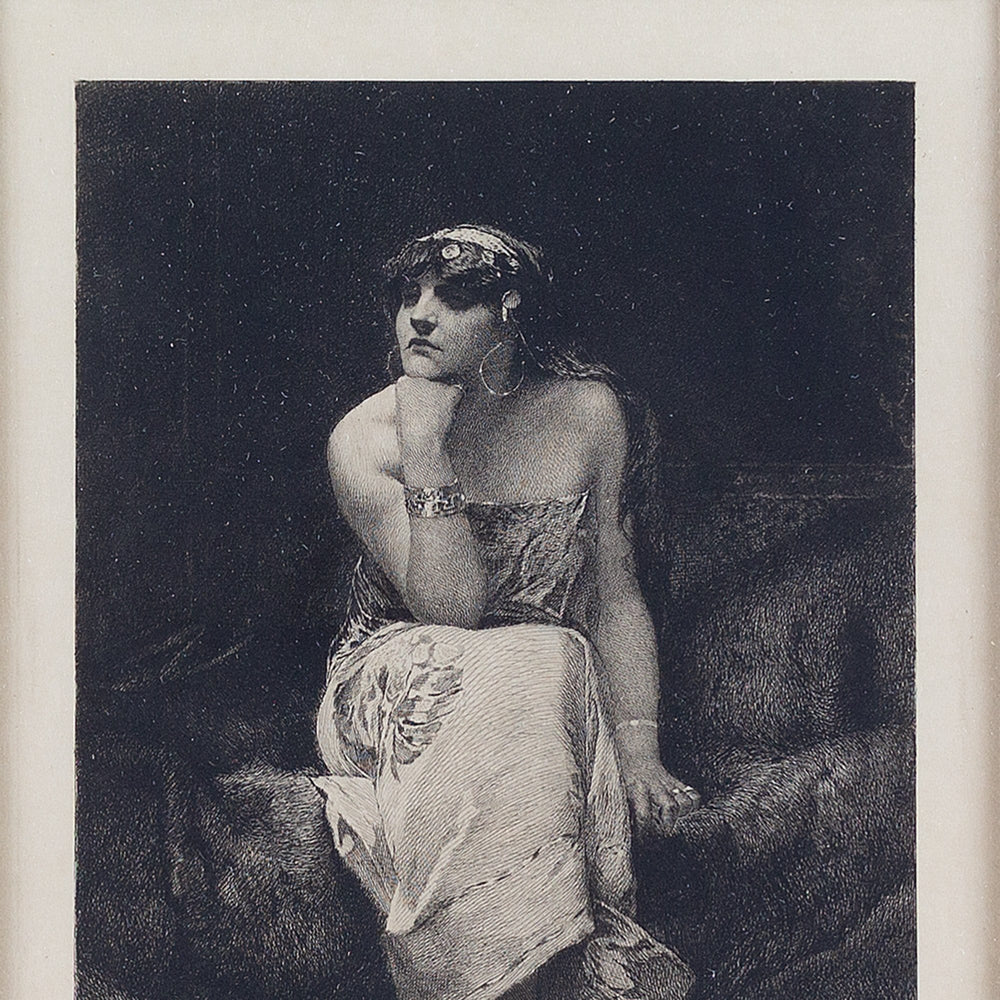 Leopold Flameng, Queen Herodiade Etching