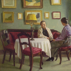 Sophus Vermehren, Interior Scene With Two Women