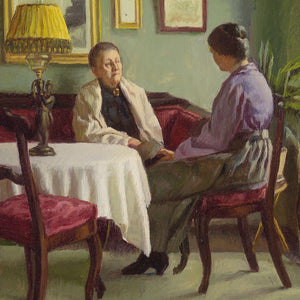 Sophus Vermehren, Interior Scene With Two Women