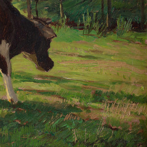Arthur Wansleben, Study Of A Grazing Cow
