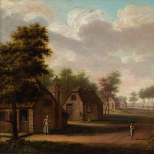 Circle Of George Smith Of Chichester, Village Scene With Cottages
