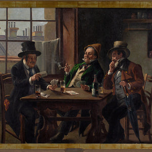 Franz Giessel, Tavern Scene With Card Players