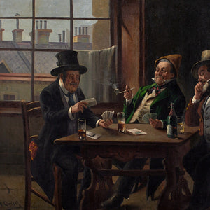 Franz Giessel, Tavern Scene With Card Players