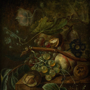 18th-Century Flemish Still Life With Fruit, Flowers & Foliage