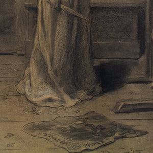 Anna Cramer, Interior Scene With Woman Holding A Dagger