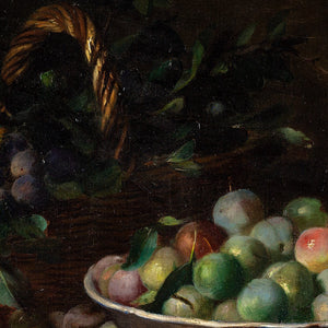 19th-Century French School, Still Life With Peaches & Prunes