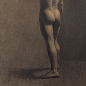 19th-Century Danish School, Portrait Of A Standing Male Nude