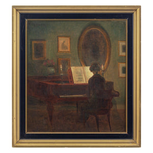 Poul Friis Nybo, Interior Scene With Woman At The Piano