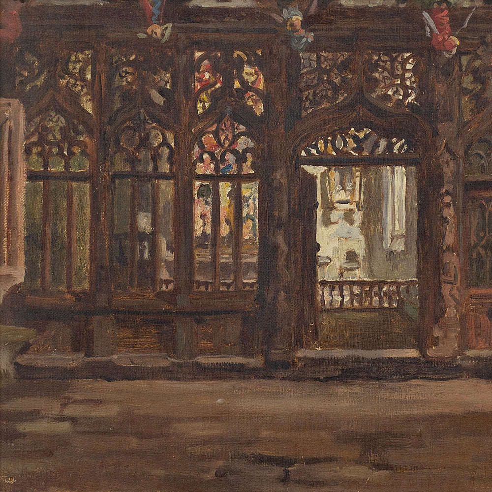 George Hervey Garraway, Church Interior With Rood Screen