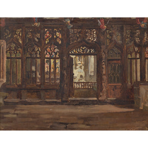 George Hervey Garraway, Church Interior With Rood Screen