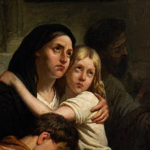Ary Scheffer, Mother & Children In A Church Interior